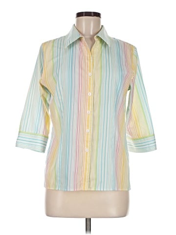 Foxcroft 3/4 Sleeve Button-Down Shirt (view 1)