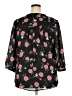 Catherine Malandrino Floral Black 3/4 Sleeve Blouse Size 2X - photo 2