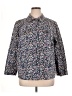 Charter Club Print Blue Jacket Size 0X (estimated) - photo 1