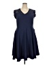 City Chic Solid Blue Cocktail Dress Size 18 Plus (M) - photo 1