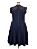 City Chic Solid Blue Cocktail Dress Size 18 Plus (M) - photo 2