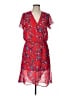 Japna 100% Polyester Floral Red Casual Dress Size L - photo 1
