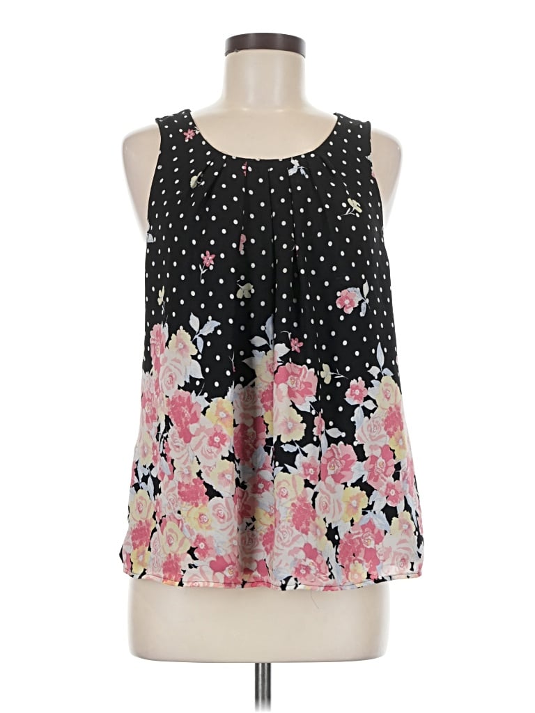 Pre-owned Elle Sleeveless Blouse In Black