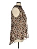 Lane Bryant Animal Print Brown Sleeveless Button-Down Shirt Size 16 - photo 4