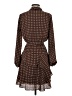 Express 100% Recycled Polyester Polka Dots Brown Casual Dress Size XS - photo 2
