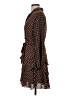 Express 100% Recycled Polyester Polka Dots Brown Casual Dress Size XS - photo 5
