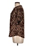 Always Indigo Animal Print Brown Short Sleeve Blouse Size L - photo 5