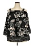 Sharagano 100% Polyester Black 3/4 Sleeve Blouse Size 2X - photo 1