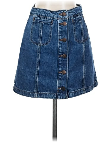 Topshop Denim Skirt (view 1)