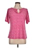 Notations Pink Short Sleeve Blouse Size L - photo 1
