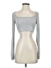 Shein Gray Long Sleeve Top Size 4 - photo 1