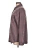 L.L.Bean Checkered-gingham Burgundy Long Sleeve Blouse Size L - photo 5