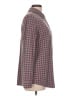 L.L.Bean Checkered-gingham Burgundy Long Sleeve Blouse Size L - photo 4
