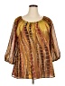 Lane Bryant 100% Polyester Brown 3/4 Sleeve Blouse Size 18 - 20 Plus - photo 1