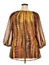 Lane Bryant 100% Polyester Brown 3/4 Sleeve Blouse Size 18 - 20 Plus - photo 2