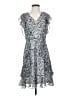 Tommy Hilfiger 100% Polyester Animal Print Silver Cocktail Dress Size 4 - photo 1