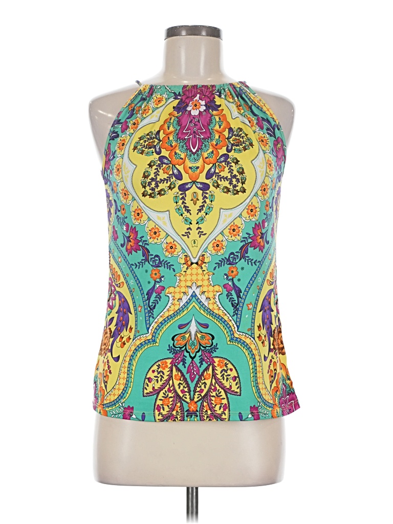 Pre-owned Moa Moa Sleeveless Blouse In Teal