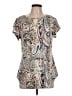 Unbranded Paisley Ivory Short Sleeve Blouse Size L (tall) - photo 1