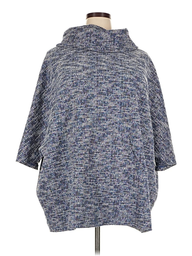 Pre-owned Lane Bryant Poncho In Blue