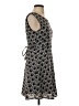 SM Wardrobe 100% Polyester Graphic Black Casual Dress Size S - photo 4