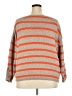 Unbranded 100% Polyester Stripes Orange Pullover Sweater Size XXL - photo 2