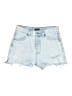 Express 100% Cotton Blue Denim Shorts Size 6 - photo 1