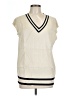 Lomon 100% Viscose Ivory Sweater Vest Size L - photo 1