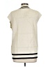 Lomon 100% Viscose Ivory Sweater Vest Size L - photo 2