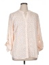 Monroe and Main 100% Polyester Hearts Ivory 3/4 Sleeve Blouse Size XL - photo 1