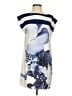 Tibi 100% Silk Graphic Blue Casual Dress Size 4 - photo 1