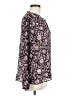 Bobeau Paisley Purple Long Sleeve Blouse Size M - photo 4