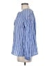 Talbots 100% Linen Stripes Blue Long Sleeve Blouse Size M - photo 5