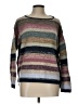 Chaps Stripes Tan Pullover Sweater Size L (petite) - photo 1