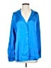 Zara 100% Polyester Blue Long Sleeve Blouse Size S - photo 1