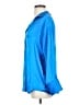 Zara 100% Polyester Blue Long Sleeve Blouse Size S - photo 5