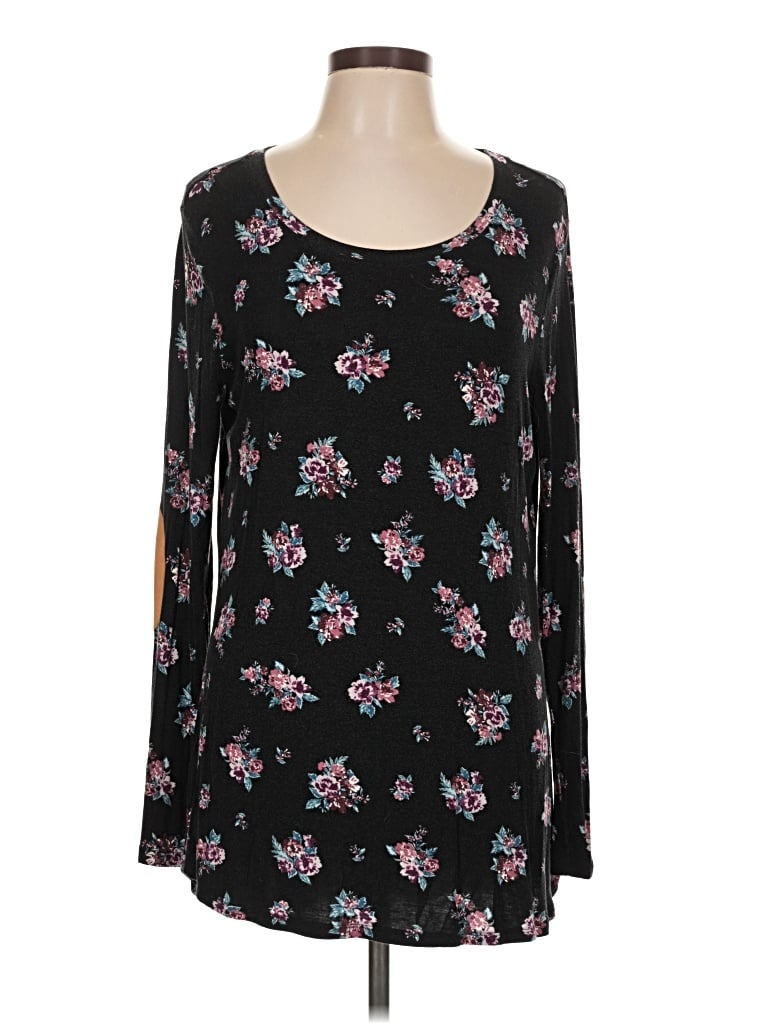 Pre-owned 24/7 Maurices Long Sleeve T-shirt In Black