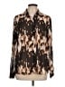 Derek Lam 100% Polyester Animal Print Brown Long Sleeve Blouse Size L - photo 1