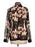 Derek Lam 100% Polyester Animal Print Brown Long Sleeve Blouse Size L - photo 2
