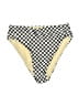 Unbranded Checkered-gingham Gold Ivory Swimsuit Bottoms Size S - photo 1