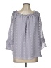 Cato 100% Polyester Gray 3/4 Sleeve Blouse Size L - photo 1