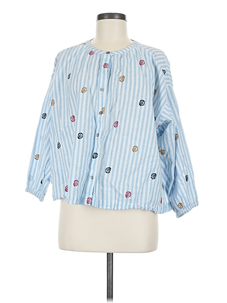 Pre-owned Akemi + Kin 3/4 Sleeve Blouse In Blue