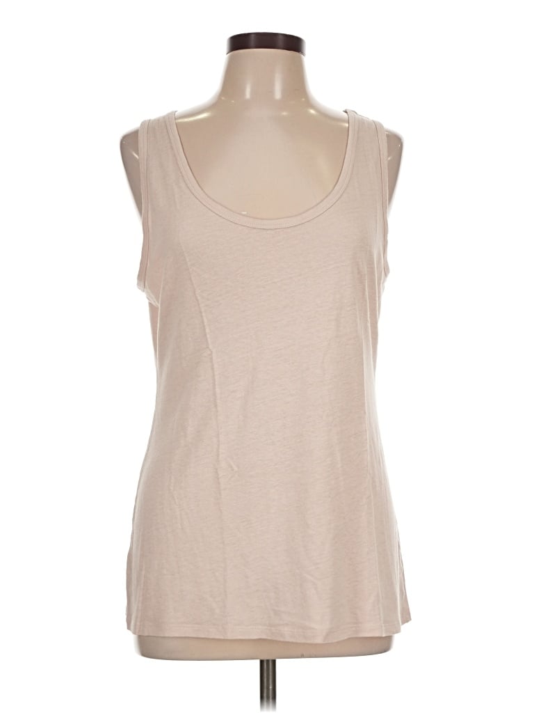 Pre-owned Garnet Hill Sleeveless T-shirt In Tan