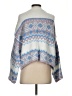 Sincerely Jules Chevron-herringbone Blue Poncho Size S - photo 2