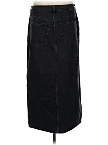 Madewell Denim Mid-Rise Maxi Skirt in Lunar Wash (view 2)