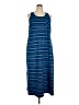 Lands' End 100% Cotton Stripes Blue Casual Dress Size 2X - photo 1