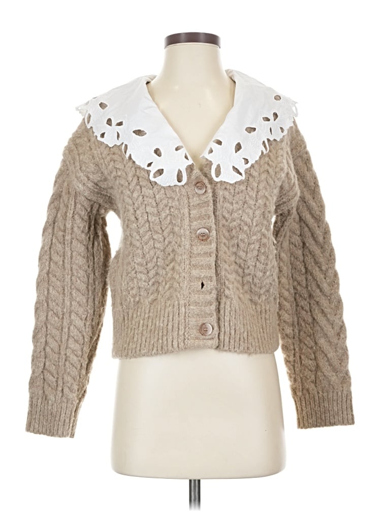 Pre-owned Astr Cardigan Sweater In Tan