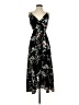 Shein 100% Polyester Floral Black Casual Dress Size 2 - photo 1