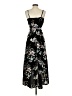 Shein 100% Polyester Floral Black Casual Dress Size 2 - photo 2