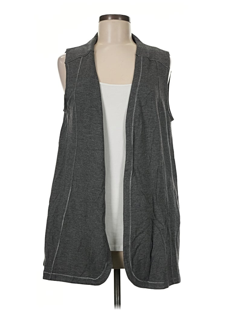 Pre-owned Zenergy By Chico's Sweater Vest In Gray