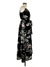 Shein 100% Polyester Floral Black Casual Dress Size 2 - photo 4
